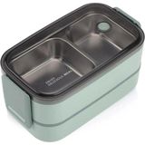 Vagonlife Beslenme Kutusu Iki Katlı - Paslanmaz Çelik - 1400ML Lunch Box - Yeşil