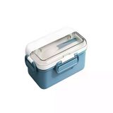 Vagonlife Beslenme Kutusu Lunch Box Paslanmaz Çelik 2 Bölmeli 900 Ml Mavi