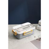 Vagonlife Beslenme Kutusu Tek Katlı Paslanmaz Çelik - 900 ml 2 Bölmeli Yeni Nesil Lunch Box - Gri