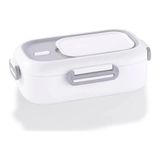 Vagonlıfe BL2106 Paslanmaz Çelik Yemek Kabı - Lunch Box 2 Bölmeli 550 ml Beyaz