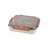 Vagonlife Büyük Ebat 1200 ml (Sızdırmaz,karışmaz 4 Bölmeli) Lunch Box Yeni Nesil Sefer Tası -FF7080 - Kahverengi