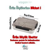 Vagonlife Büyük Ebat 1200 ML (Sızdırmaz,Karışmaz 4 Bölmeli) Lunch Box Yeni Nesil Sefer Tası -FF7080