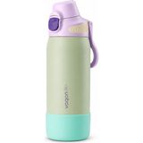 Vagonlife Çelik Tek Kapak Pipetli/ Pipetsiz Kullanım Kulplu Matara/termos VGN1102 700ML - Yeşil