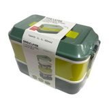 Vagonlife Çelik Yemek Kabı 2 Katlı Lunch Box 1200ML - VGN6744 Yeşil