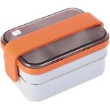 Vagonlife Çift Katmanlı Paslanmaz Çelik Beslenme Kabı-1200 ml Lunch Box (Beyaz)