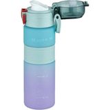 Vagonlife-Çift Renkli Pipetsiz Matara 600 ml - Turkuaz