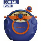 Vagonlife Cocosmile 630ml Silikon Uzay Tema Kılıflı Pipetli Askılı Tritan Çocuk Matarası CS0006