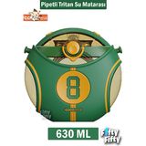 Vagonlife Cocosmile Özel Kutulu 630 ml Pipetli Nba Lakers Temalı Tritan Su Matarası Boyun Askılı 3 Farklı Renk FFCS0008 - Yeşil
