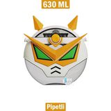 Vagonlife Cocosmile Özel Kutulu 630 ml Pipetli Robot Temalı Tritan Su Matarası Boyun Askılı - Beyaz
