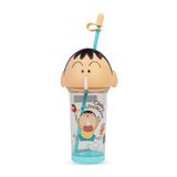 Vagonlife Crayon Shinchan Pipetli Matara, 500 ml, Turkuaz