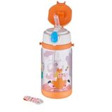 Vagonlife Diller 520 ml Kalın Pipetli Tritan Su Matarası -Taşıma Askılı-Okul Çocuk Matarası -FFD2408 - Turuncu