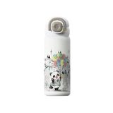 Vagonlife Diller 600ml Sevimli Hayvanlar Desenli Pipetli/Pipetsiz El Askılı Paslanmaz Çelik Termos (Panda)