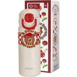 Vagonlife Dıller Çelik Pipetli / Pipetsiz Kullanım Silikon Tutmaçlı El Askılı Matara/termos D9238 600ML - Karışık - 1 Adet