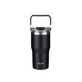 Vagonlife Dıller Çelik Pipetli / Pipetsiz Kullanım Tutma Saplı Matara/termos D9168 620ML Black - Siyah - 1 Adet