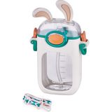 Vagonlife Diller Pipetli 400 ml Tritan Çocuk Su Matarası Boyun Askılı-Temizleme Fırçası HEDIYELI-FFDILLER-2305400ML - Beyaz