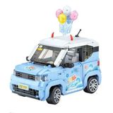 Vagonlife FFLZ-1131 LOZ Car Model Serisi Mavi Araba 875 Parça Oyuncak Yapım Seti