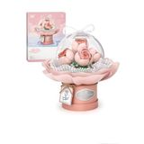 Vagonlife FFLZ-1298 Ledli Pembe Dekoratif ve Koleksiyonluk Çiçek Buketi 285 Parça Yapım Seti