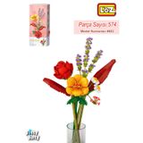 Vagonlife FFLZ-4603 Dekoratif ve Koleksiyonluk Çiçek Buketi 574 Parça Yapım Seti
