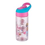 Vagonlife FiftyFifty 500ml Tritan Kalın Pipetli Çocuk Okul Su Matarası Pembe