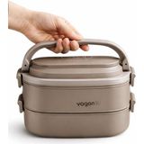 Vagonlife Food / Iki Katlı - Çorba Kaseli - Çatal Kaşık Aparatlı- Paslanmaz Çelik Yeni Nesil SEFERTASI-1140 Ml. (Kahverengi) - 41 Delft Blue