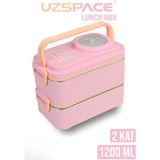 Vagonlife Içi Çelik Saklama Kabı 1200 ml VGN8023 Pembe - Renkli