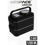 Vagonlife Içi Çelik Saklama Kabı 1200 ml VGN8023 Siyah - Renkli
