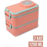 Vagonlife Içi Çelik Saklama Kabı 1200 ml VGN8023 Turuncu - Renkli