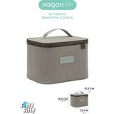 Vagonlife Isı Yalıtımlı Termal Yemek Beslenme Çantası Mama Taşıma Termos Çanta Sıcak ve Soğuk Cepli -FFVGNB1062 - Bej