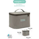 Vagonlife Isı Yalıtımlı Termal Yemek Beslenme Çantası Mama Taşıma Termos Çanta Sıcak ve Soğuk Cepli -FFVGNB1063 - Bej