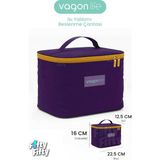 Vagonlife Isı Yalıtımlı Termal Yemek Beslenme Çantası Mama Taşıma Termos Çanta Sıcak ve Soğuk Cepli -FFVGNB1063 - Mor