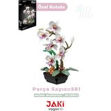 Vagonlife Jaki Plante Serisi Saksıda Beyaz Orkide 581 Parça Oyucak Yapım Seti -FFJK29012