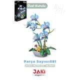 Vagonlife Jaki Plante Serisi Saksıda Mavi Orkide 581 Parça Oyucak Yapım Seti -FFJK29011