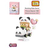 Vagonlife Loz Creative Serisi Sallanan Siyah Beyaz Panda Modeli 188 Parça Oyuncak Yapım Seti FFLZ-4307