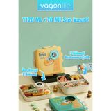 Vagonlife Lunch Box 1120 ml (Sızdırmaz,karışmaz Üç Bölmeli) Sos Kaseli Yeni Nesil Sefer TASI-FFLBOX10082 - Renkli