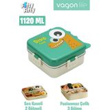 Vagonlife Lunch Box 1120 ML (Sızdırmaz,Karışmaz Üç Bölmeli) Sos Kaseli Yeni Nesil Sefer Tası-FFLBOX10082