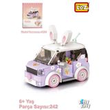 Vagonlife LZ4208 Mini Block Serisi Mor Araba 242 Parça Oyuncak Yapım Seti