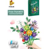 Vagonlife Panlos Dekoratif ve Koleksiyonluk 17 Çiçekli Buket Modeli 999 Parça Yapım Seti -FFP655001