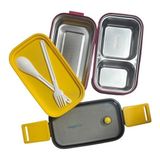 Vagonlife Paslanmaz Çelik 3 Bölmeli Yemek Kabı 2 Katlı - Lunch Box BL50002-2 1400ML - Bordo
