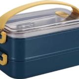 Vagonlife Paslanmaz Çelik Beslenme Kutusu Lunch Box 1400 Ml Xc-363 (Karışık Renk 1 Adet)