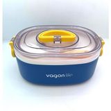 Vagonlife Paslanmaz Çelik Tek Bölmeli Yemek Kabı - Lunch Box VGN540 Mavi