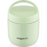 Vagonlife Paslanmaz Çelik Yemek Termosu - 1200ML - Lunch Box - Yeşil