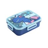 Vagonlife -Sevimli Hayvanlar Tek Katlı Üç Bölmeli Yeni Nesil Çocuk Beslenme Kutusu - Lunch Box 750 Ml. - Lacivert