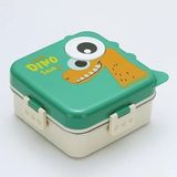 Vagonlife Süper Dino Üç Bölmeli + Sos Kaseli Yeni Nesil Çocuk Beslenme Kutusu - Lunch Box 1190 Ml. (Yeşil) - 41 Delft Blue