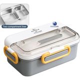 Vagonlife Taşınabilir 304 Paslanmazçelik Çocuklar Öğrenci ve Ofis Için Sızdırmaz Yemek Kutusu Sefer Tası 900ML - standart - Gri