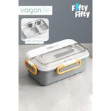 Vagonlife Tek Kat Çift Bölme Bento Lunch Box Ofis-Okul İçin Yeni Nesil Sefer Tası Paslanmaz Çelik 58