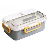 Vagonlife The Puzzle Lunch Box Tek Katlı Paslanmaz Çelik Kolay Kilitlenir Sefer Tası – 900 ml - Gri