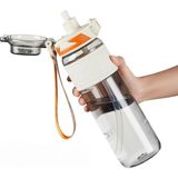 Vagonlife Tkk 1000ML Pipetli/pipetsiz Kullanıma Uygun Ölçü Skalalı Tritan Spor Matara - Beyaz
