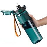 Vagonlife Tkk 1000ML Pipetli/pipetsiz Kullanıma Uygun Ölçü Skalalı Tritan Spor Matara - Yeşil