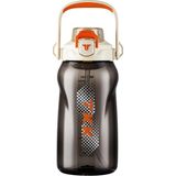 Vagonlife Tkk 1500ML Büyük Boy Yeni Koleksiyon Pipetli/pipetsiz Kullanım Boyun Askılı Kulplu Tritan Su Matara - Beyaz