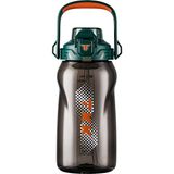 Vagonlife Tkk 1500ML Büyük Boy Yeni Koleksiyon Pipetli/pipetsiz Kullanım Boyun Askılı Kulplu Tritan Su Matara - Yeşil
